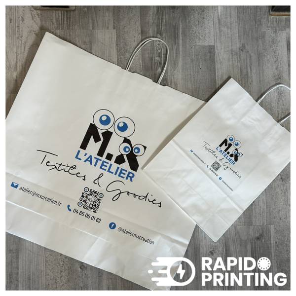 sac kraft MX creation imprimé by rapidoprinting.fr
